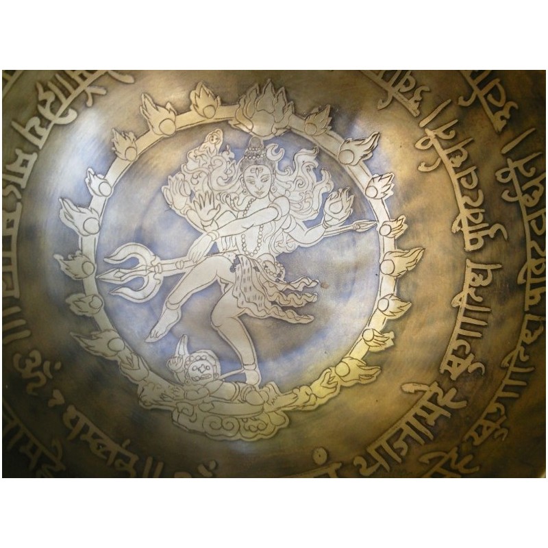 Bol Tibétain 7 métaux 998grs Shiva Nataraja