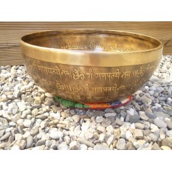 Bol chantant Tibétain 7 métaux 1665grs Ganesh
