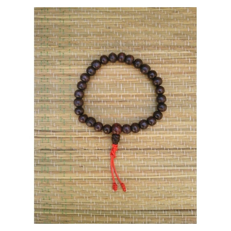 Mala bracelet bois de santal rouge ou rosewood 7mm reglable