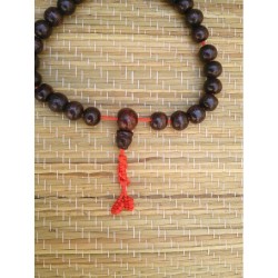 Mala bracelet bois de santal rouge ou rosewood 7mm reglable