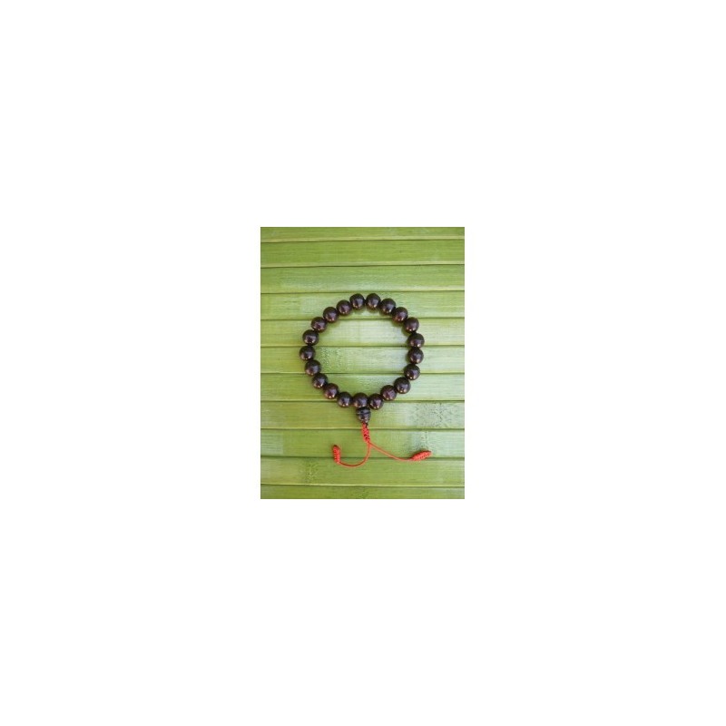 Mala bracelet bois de santal rouge ou rosewood 9mm