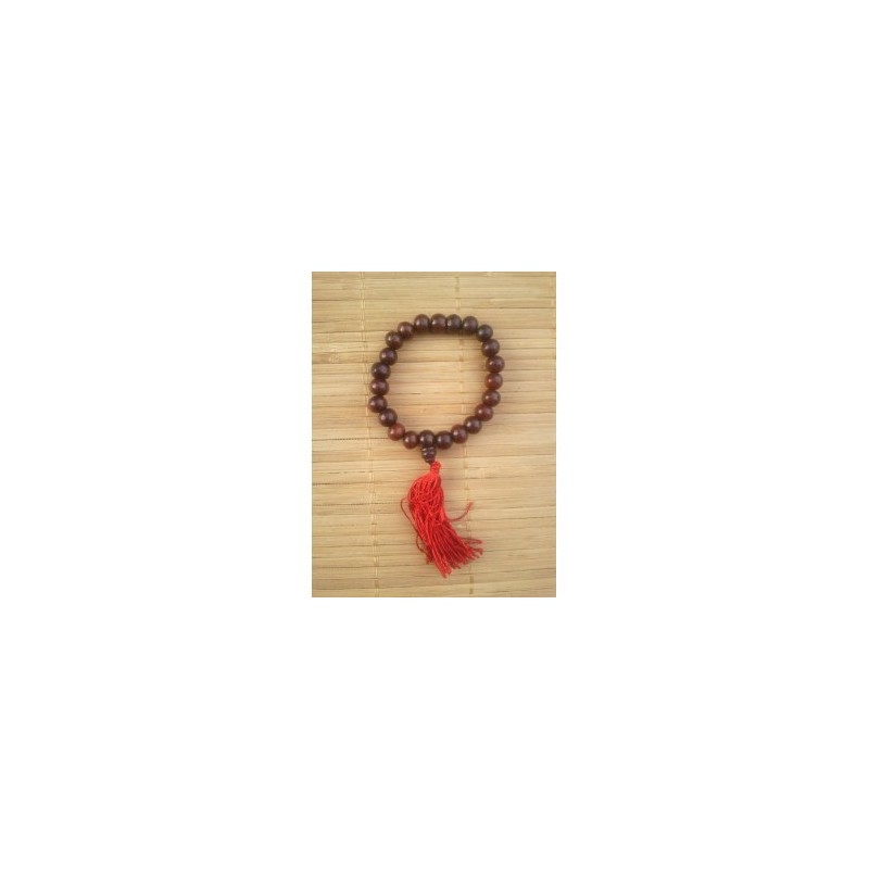 Mala bracelet bois de santal rouge ou rosewood 9mm n°2