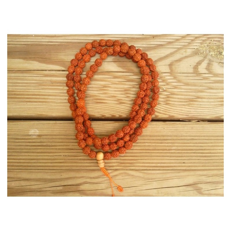 Mala tibétain en RUDRAKSHA 8-9mm