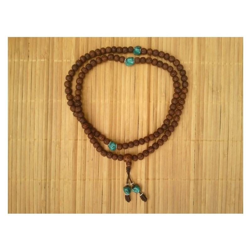 Mala tibétain en RUDRAKSHA 8-8.5mm compteurs