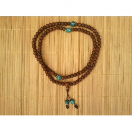 Mala tibétain en RUDRAKSHA 8-8.5mm compteurs