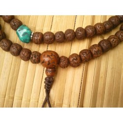 Mala tibétain en RUDRAKSHA 8-8.5mm compteurs