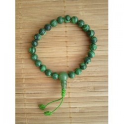 MALA BRACELET Tibétain MALACHITE 7MM