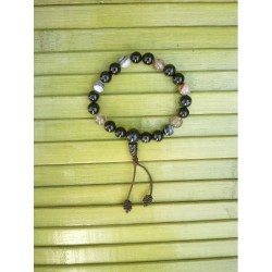 MALA BRACELET tibétain Onyx...