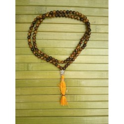MALA TIBETAIN OEIL DE TIGRE 6mm Bouddha