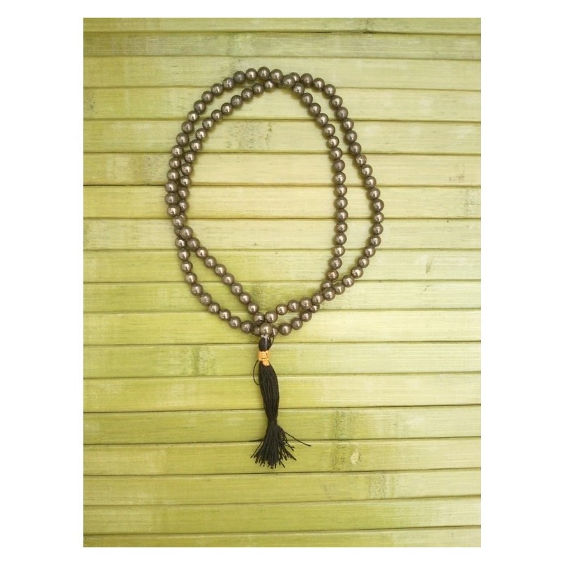 Mala Tibétain en Pyrite 6mm