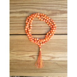 MALA EN CORNALINE 7.5mm avec noeuds