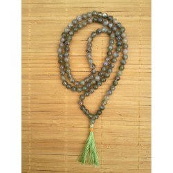 Mala Tibétain en Agate mousse 7.5-8mm