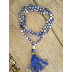 MALA Tibetain en Sodalite...