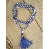 MALA Tibetain en Sodalite avec noeuds 6mm