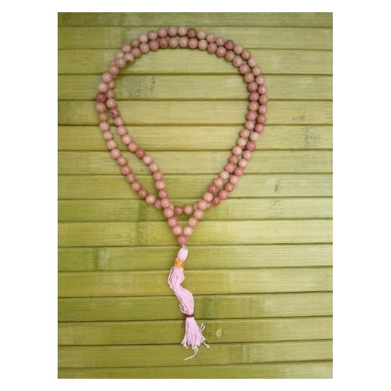 Mala Tibétain en Rhodochrosite 6mm