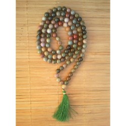 MALA TIBETAIN MIX AGATE 8-9MM