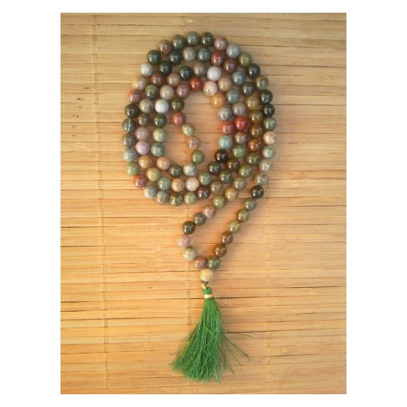 MALA TIBETAIN MIX AGATE 8-9MM