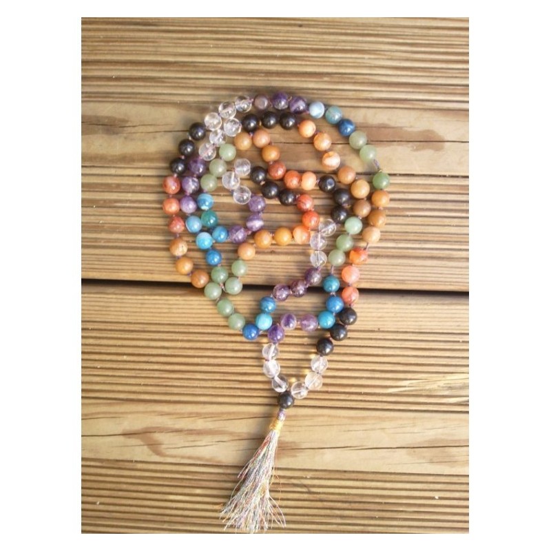 Mala Tibétain chakra 8-9mm avec noeud