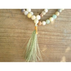 MALA Tibétain en Amazonite 8.5mm