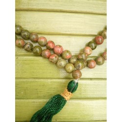 Mala Tibétain en Unakite 6mm