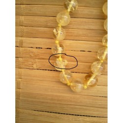 MALA TIBETAIN en CITRINE 6MM avec noeud