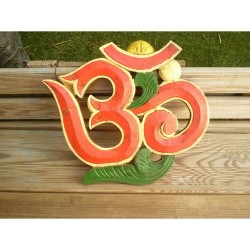 Symbole Aum en bois 29x25cm...