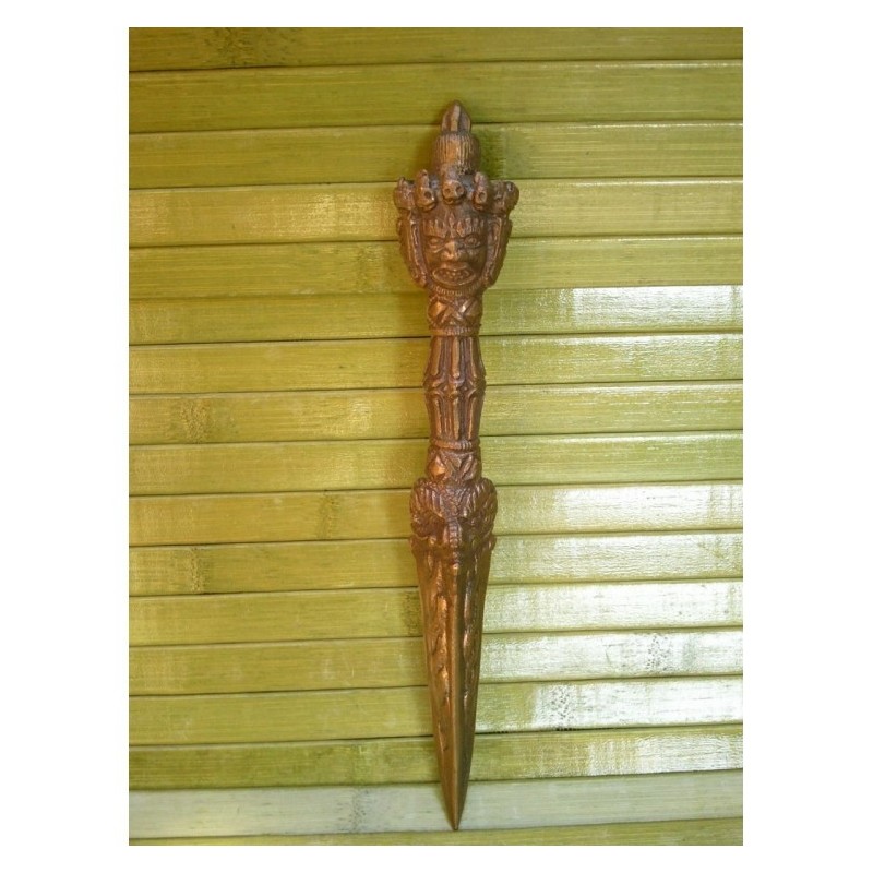 Dague Phurba Vajrakila en cuivre 21cm