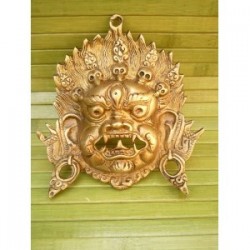 Masque de Mahakala 14cm en laiton