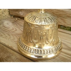 Cloche Tibétaine en bronze 21cm avec dorje