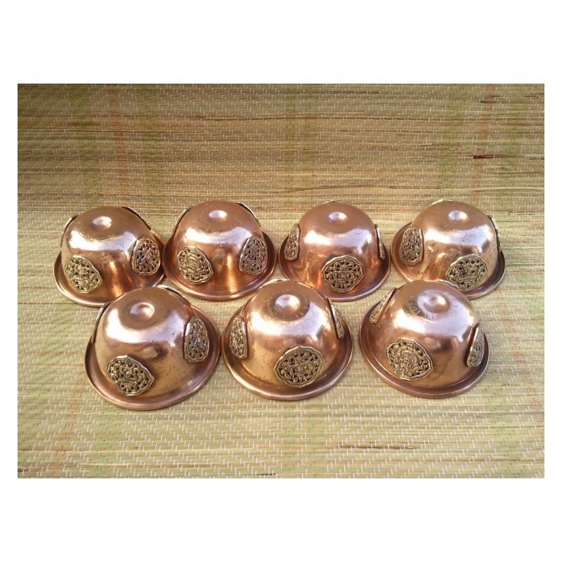 Set de 7 bols à offrande bouddhiste  9.7cm Aum