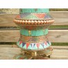 MOULIN A PRIERE TURQUOISE ET CORAIL 25cm