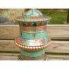 MOULIN A PRIERE TURQUOISE ET CORAIL 25cm