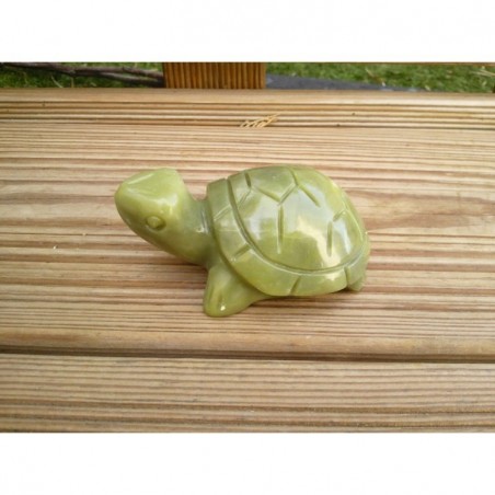 Tortue en Jade verte 8cm