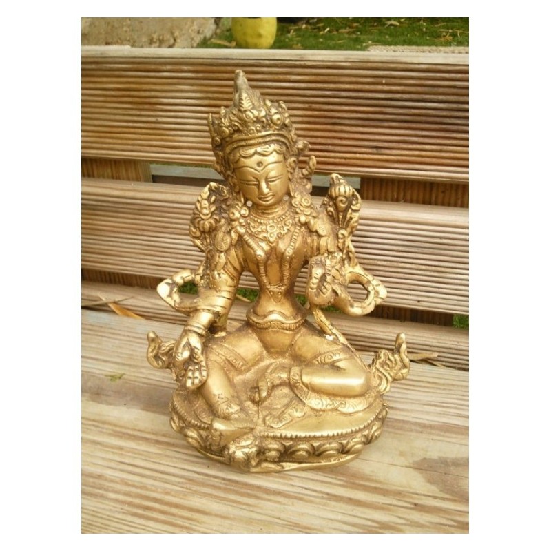 Statue de Bouddha  Tara Verte 14.5cm