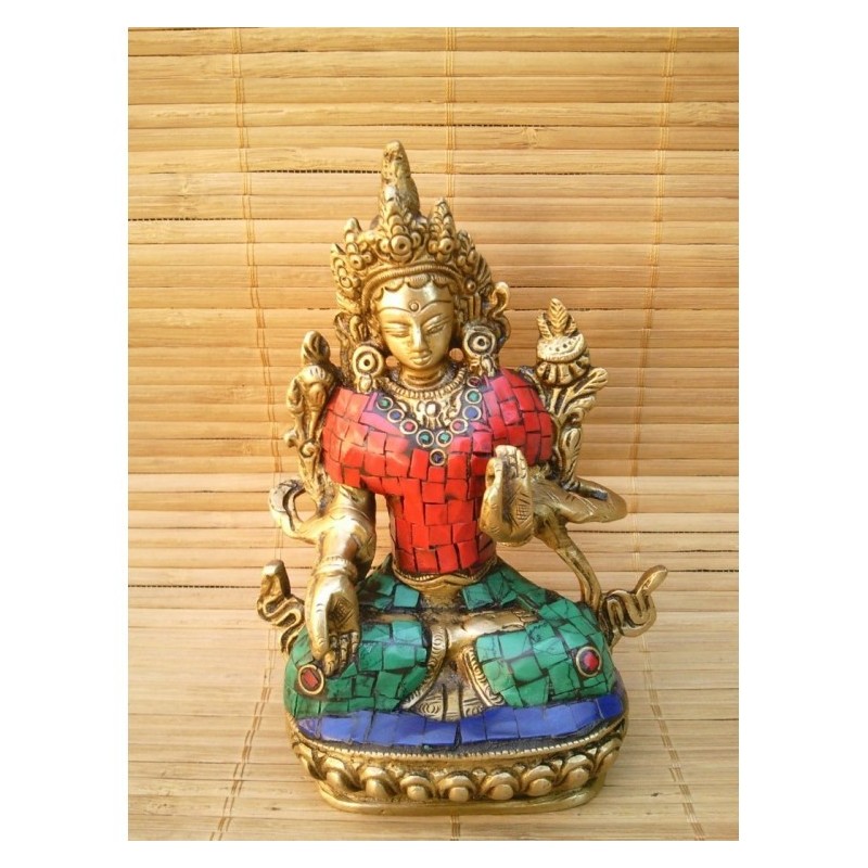 Statue de Bouddha  Tara Blanche 14cm