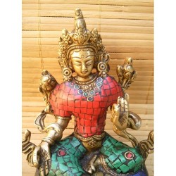 Statue de Bouddha  Tara Verte 13,5cm