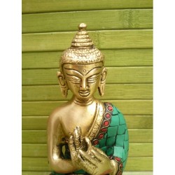 Statue de Bouddha  Vairochana 17cm Turquoise