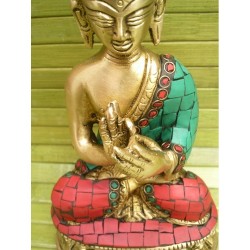 Statue de Bouddha  Vairochana 17cm Turquoise