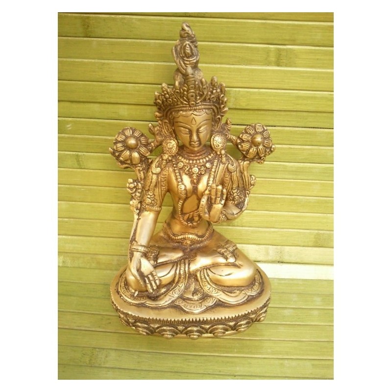 Statue de Bouddha  Tara Blanche 21cm