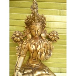 Statue de Bouddha  Tara Blanche 21cm