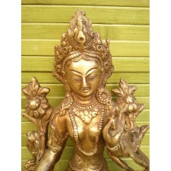 Statue de Bouddha  Tara Verte 20.5cm n°2