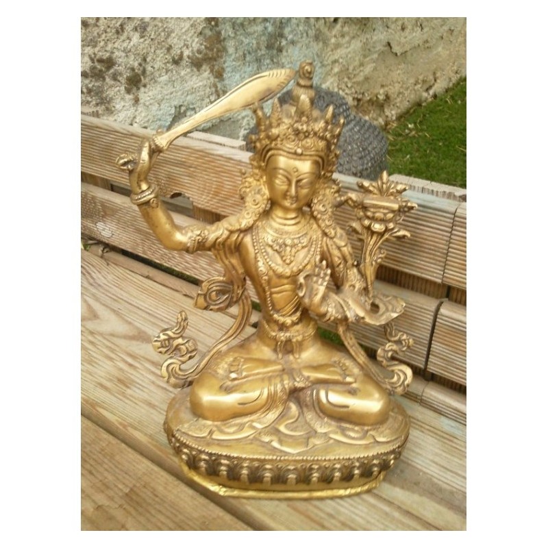 Statue de Bouddha Manjushri ( Manjushree ) 22cm