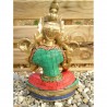 Statue de Bouddha  Tara Verte 20cm Turquoise Corail