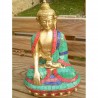 Statue de Bouddha Shakyamuni turquoise