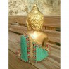 Statue de Bouddha  Médecine 20cm Turquoise Corail