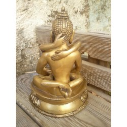 Couple Tantrique Bouddha Shakti 19cm