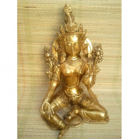 Statue de Bouddha  Tara Verte 26cm