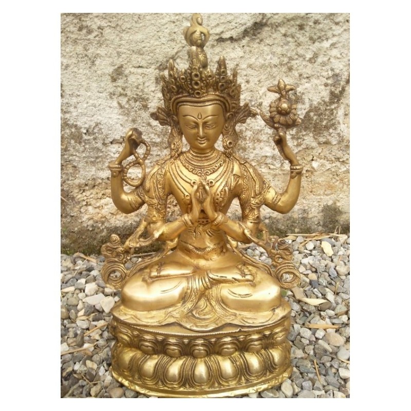 Statue de Bouddha  Chenrezig 31cm