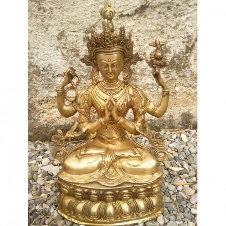 Statue de Bouddha  Chenrezig 31cm