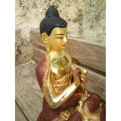 Statue de Bouddha  Vairochana Or 21cm